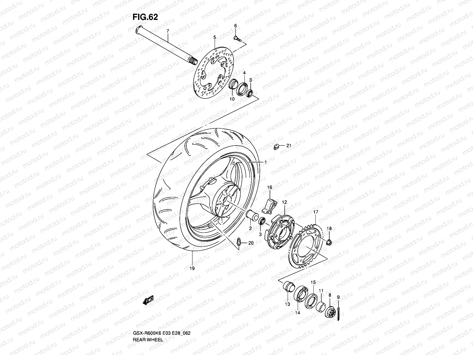 62 - REAR WHEEL