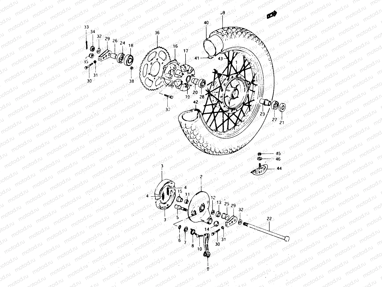 62 - REAR WHEEL