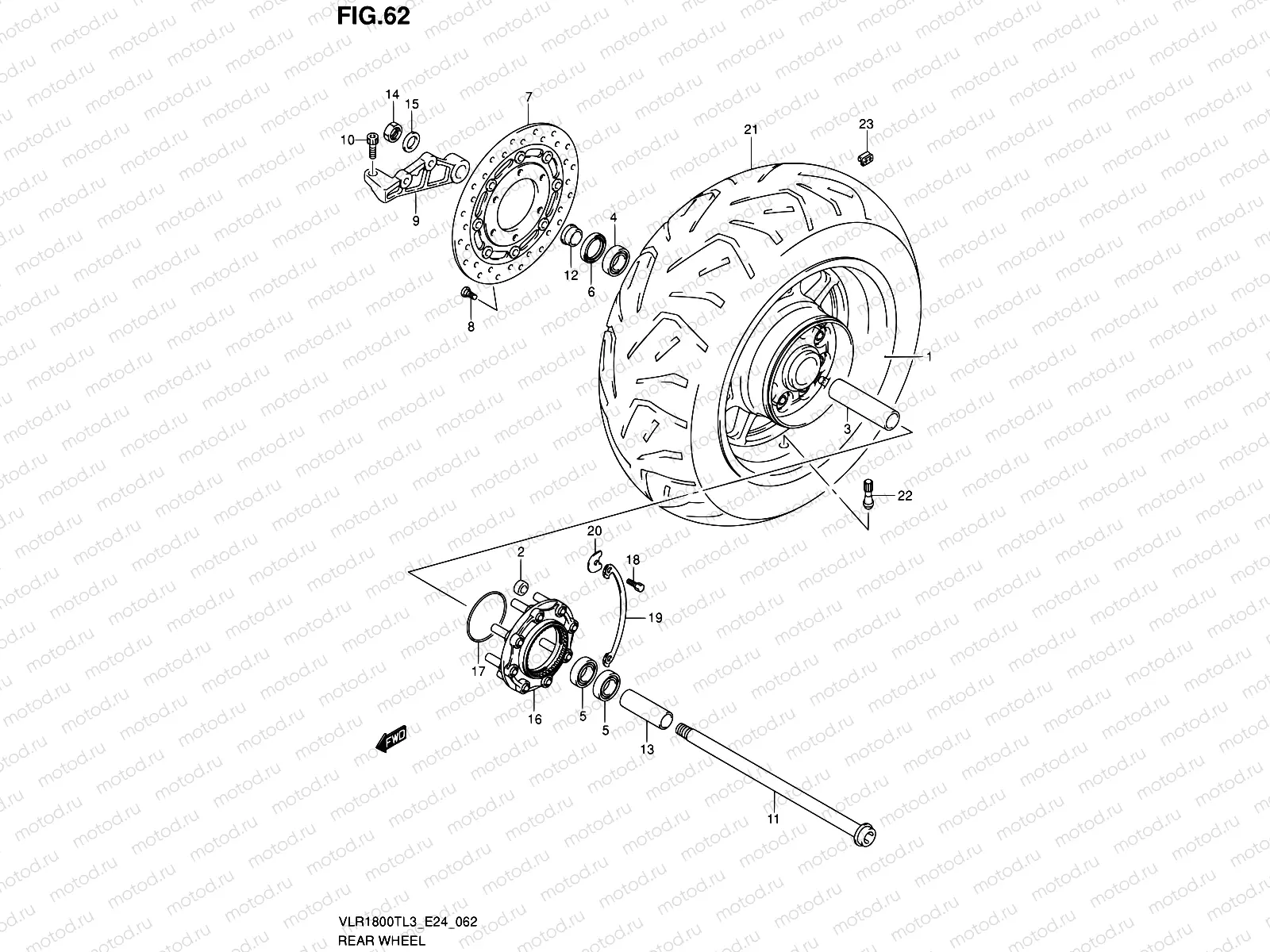 62 - REAR WHEEL