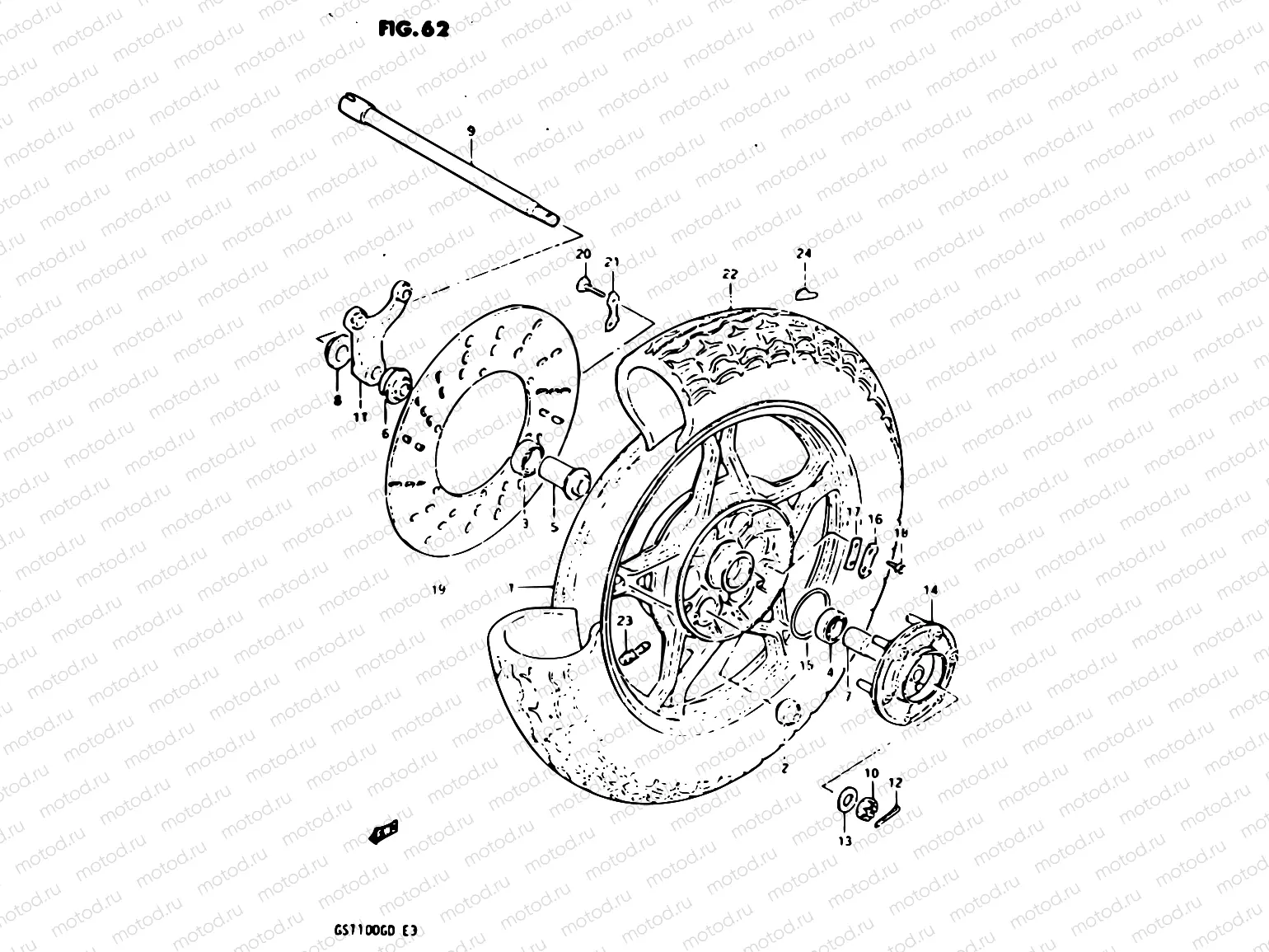 62 - REAR WHEEL