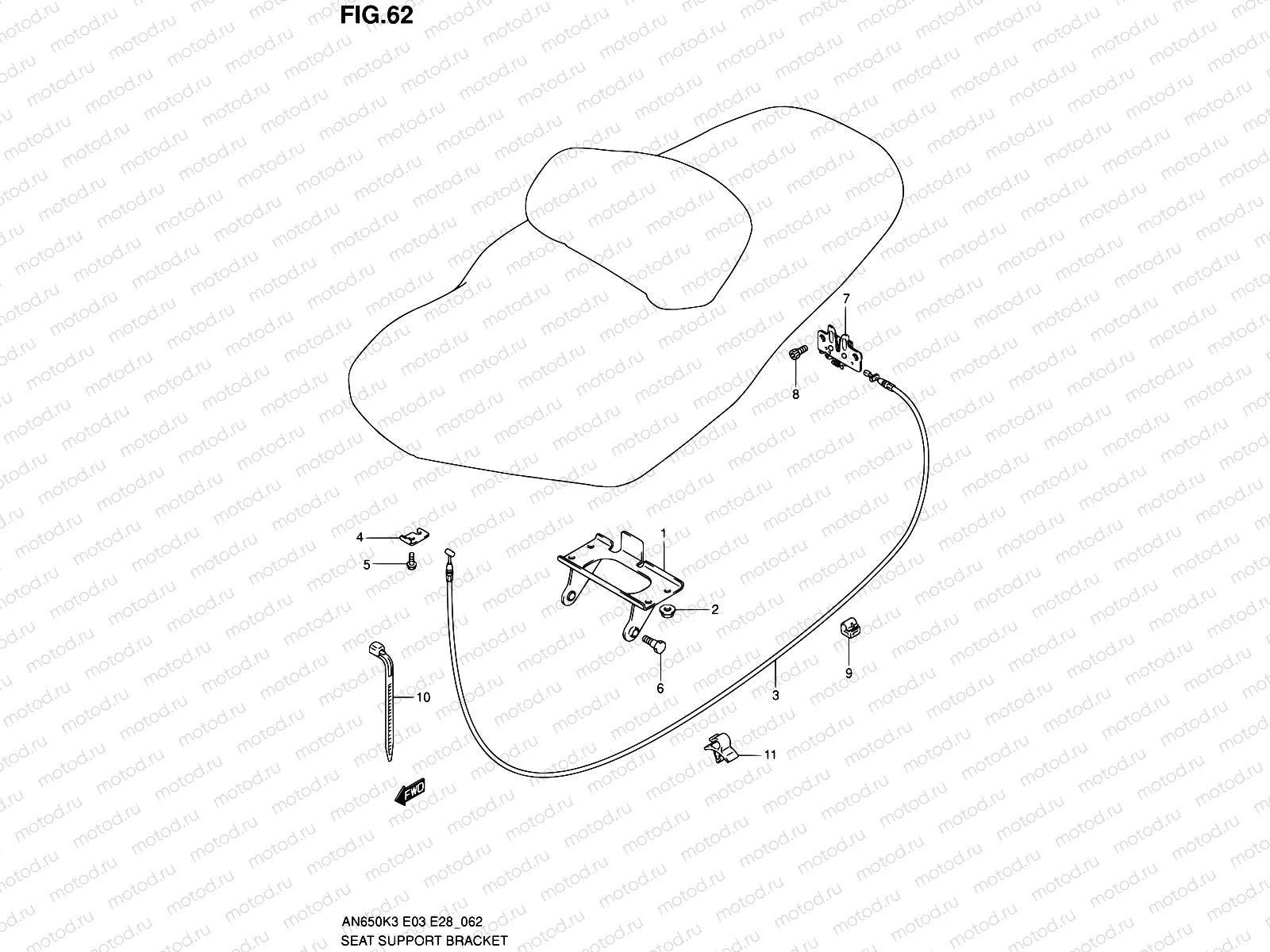 62 - SEAT SUPPORT BRACKET