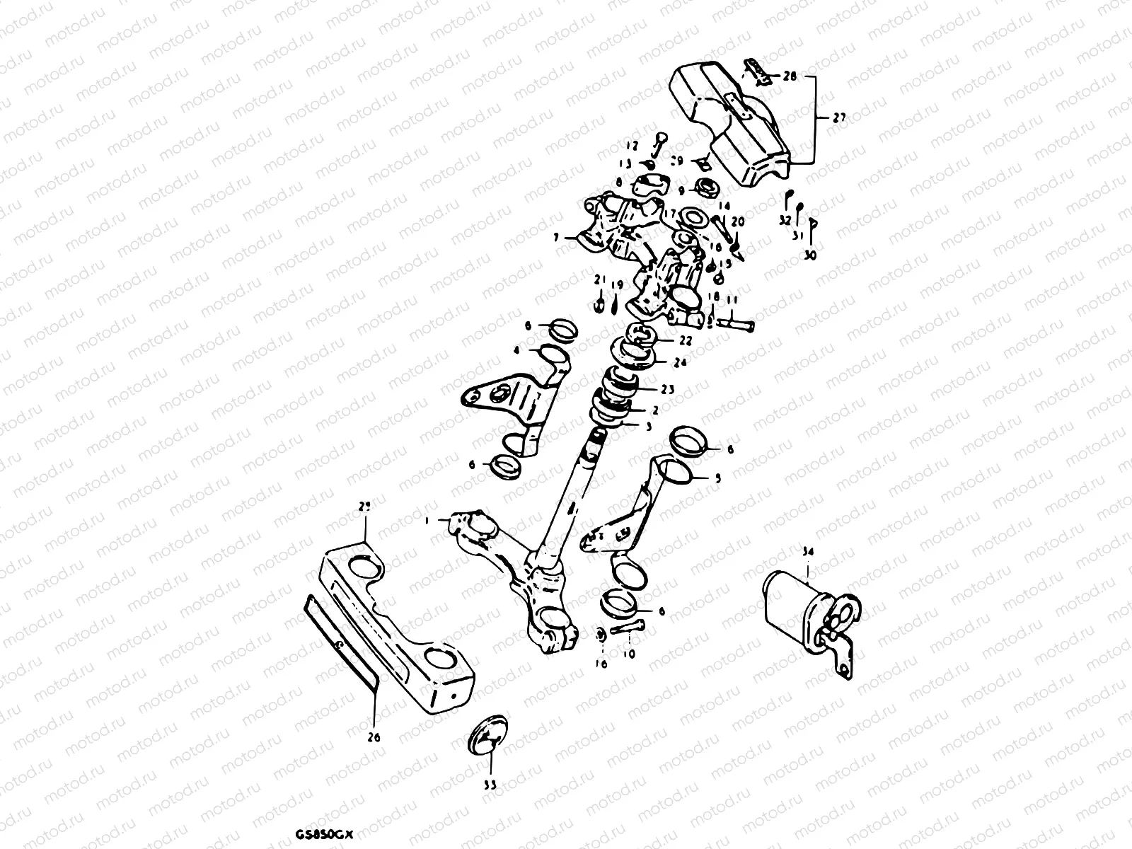 62 - STEERING STEM (E17)