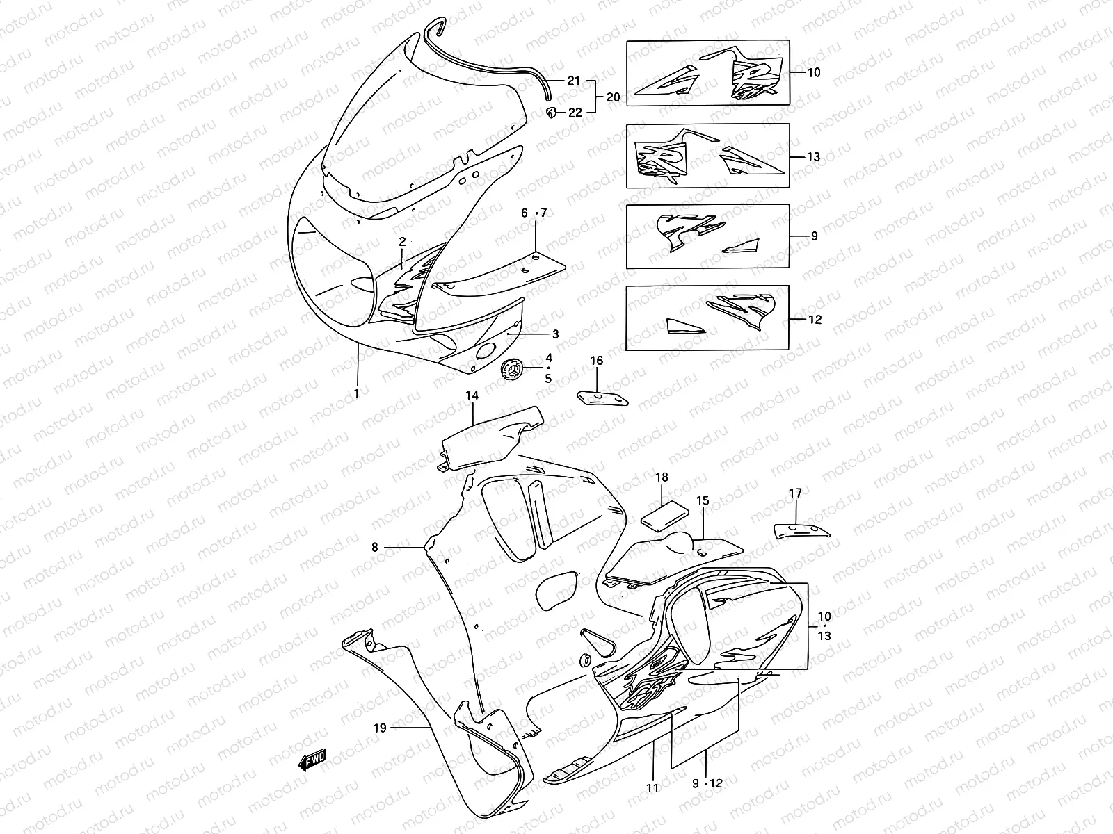 63 - COWLING BODY PARTS (MODEL S D4A)