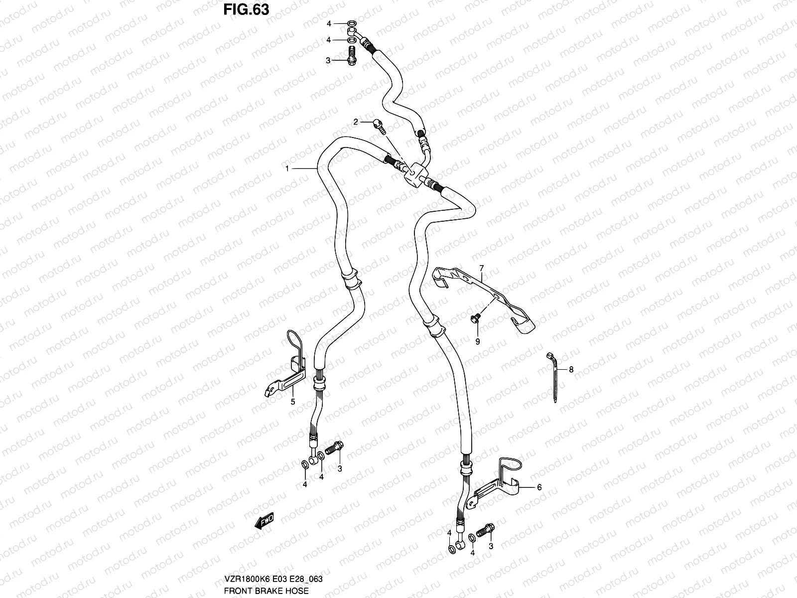 63 - FRONT BRAKE HOSE