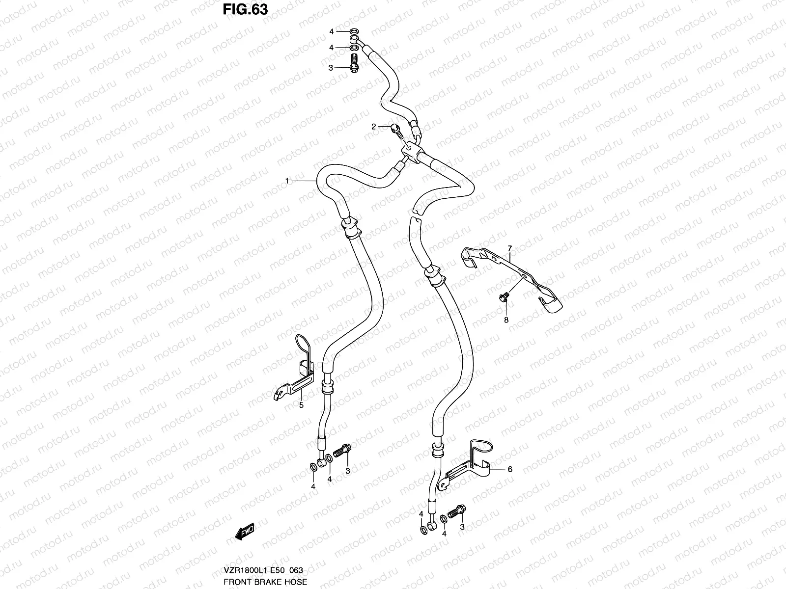 63 - FRONT BRAKE HOSE
