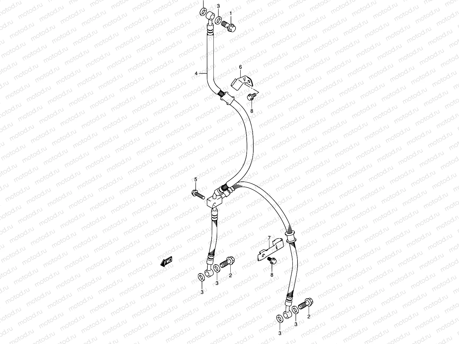 63 - FRONT BRAKE HOSE (SEE NOTE)