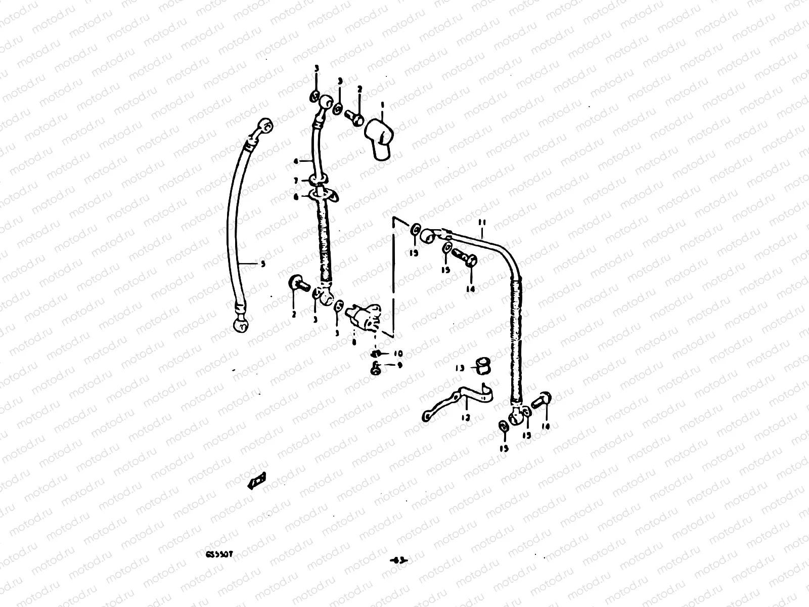 63 - FRONT BRAKE HOSE (SINGLE DISK)