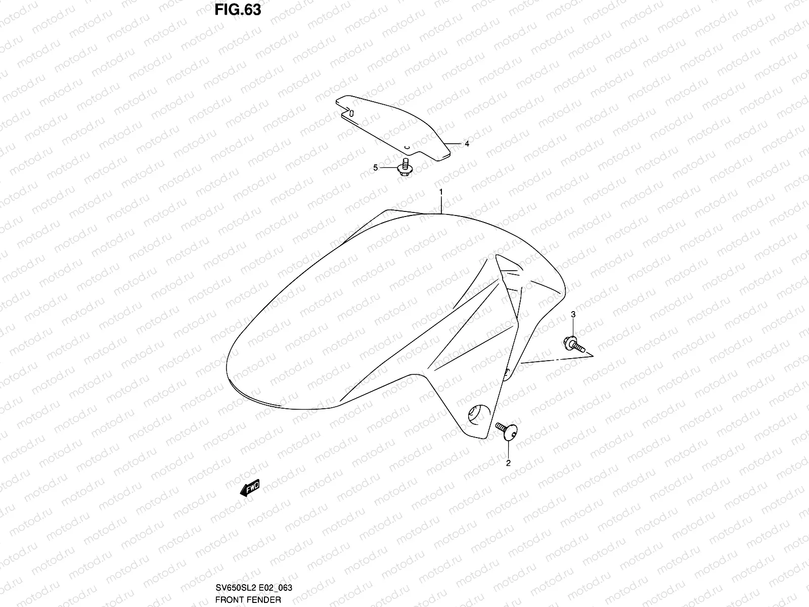63 - FRONT FENDER (SV650SUL2 E24)