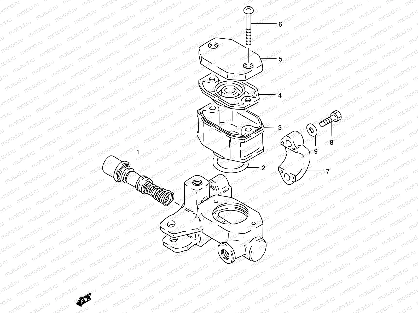 63 - FRONT MASTER CYLINDER (MODEL Z/D/F)