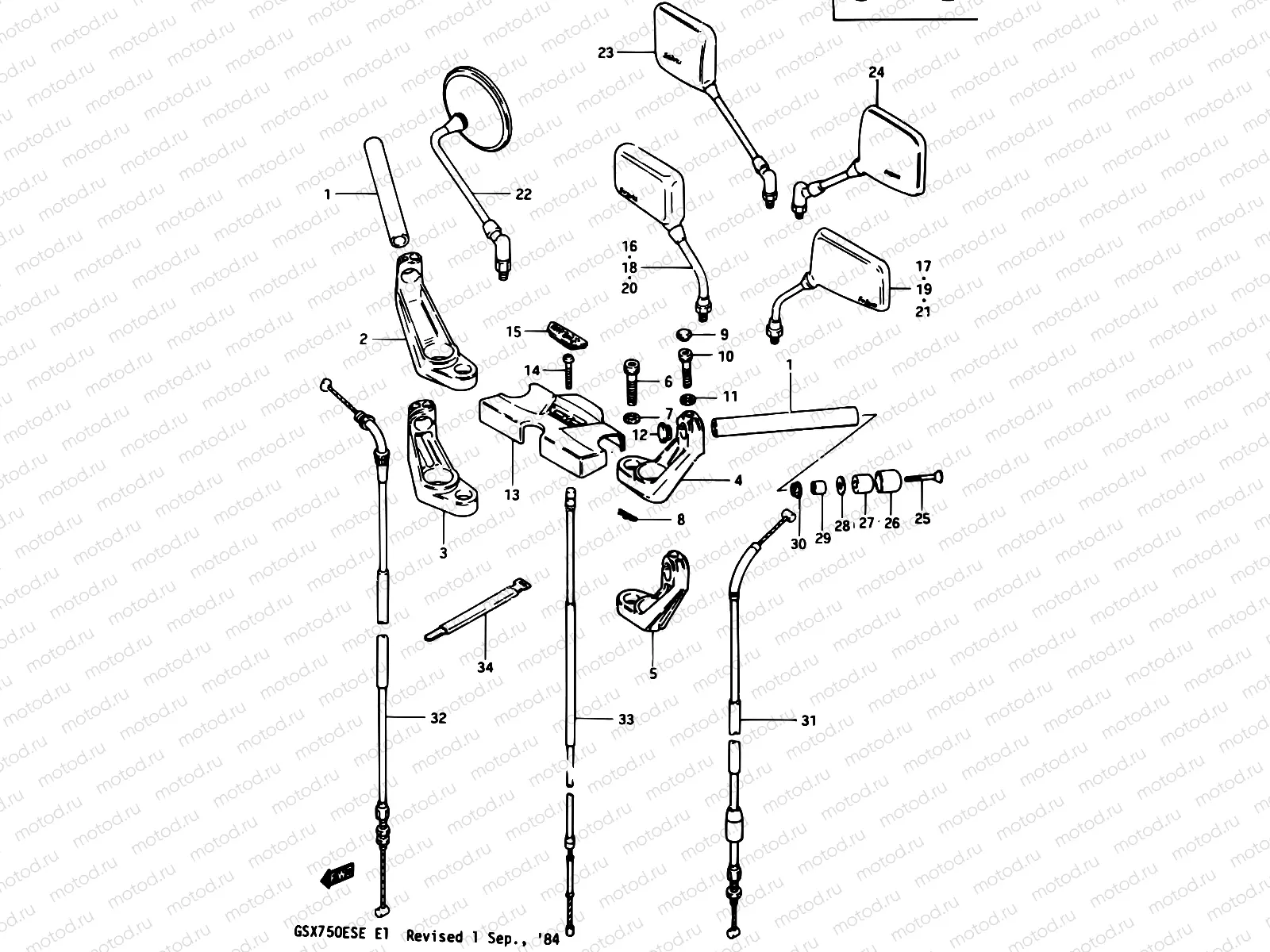 63 - HANDLE BAR (GSX750EE)