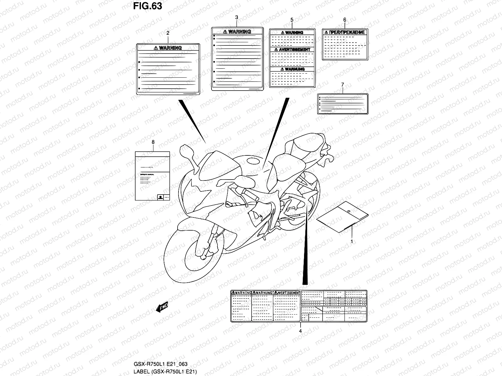 63 - LABEL (GSX-R750L1 E21)