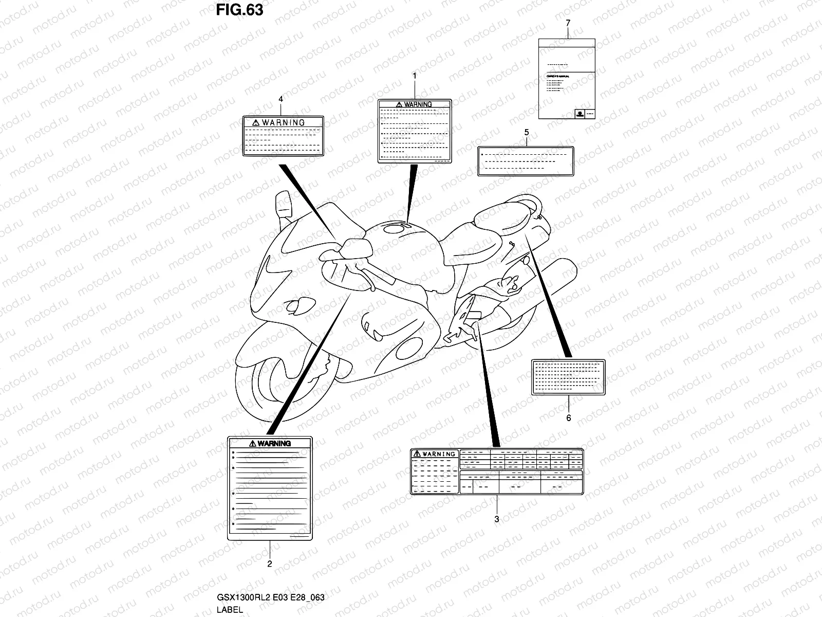63 - LABEL (GSX1300RL2 E03)