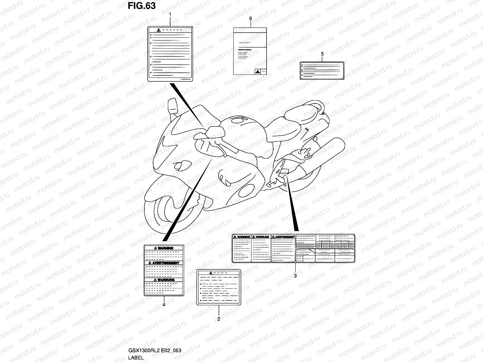 63 - LABEL (GSX1300RL2 E19)
