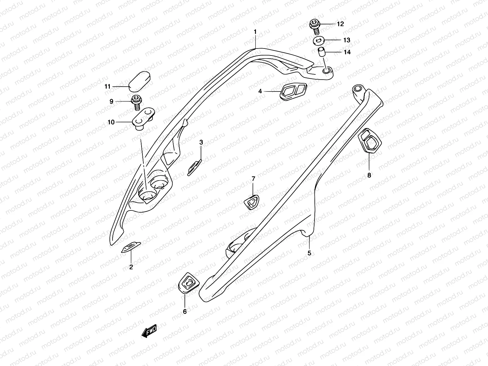 63 - PILLION RIDER HANDLE (AN650K3/LK3/K4/K5)