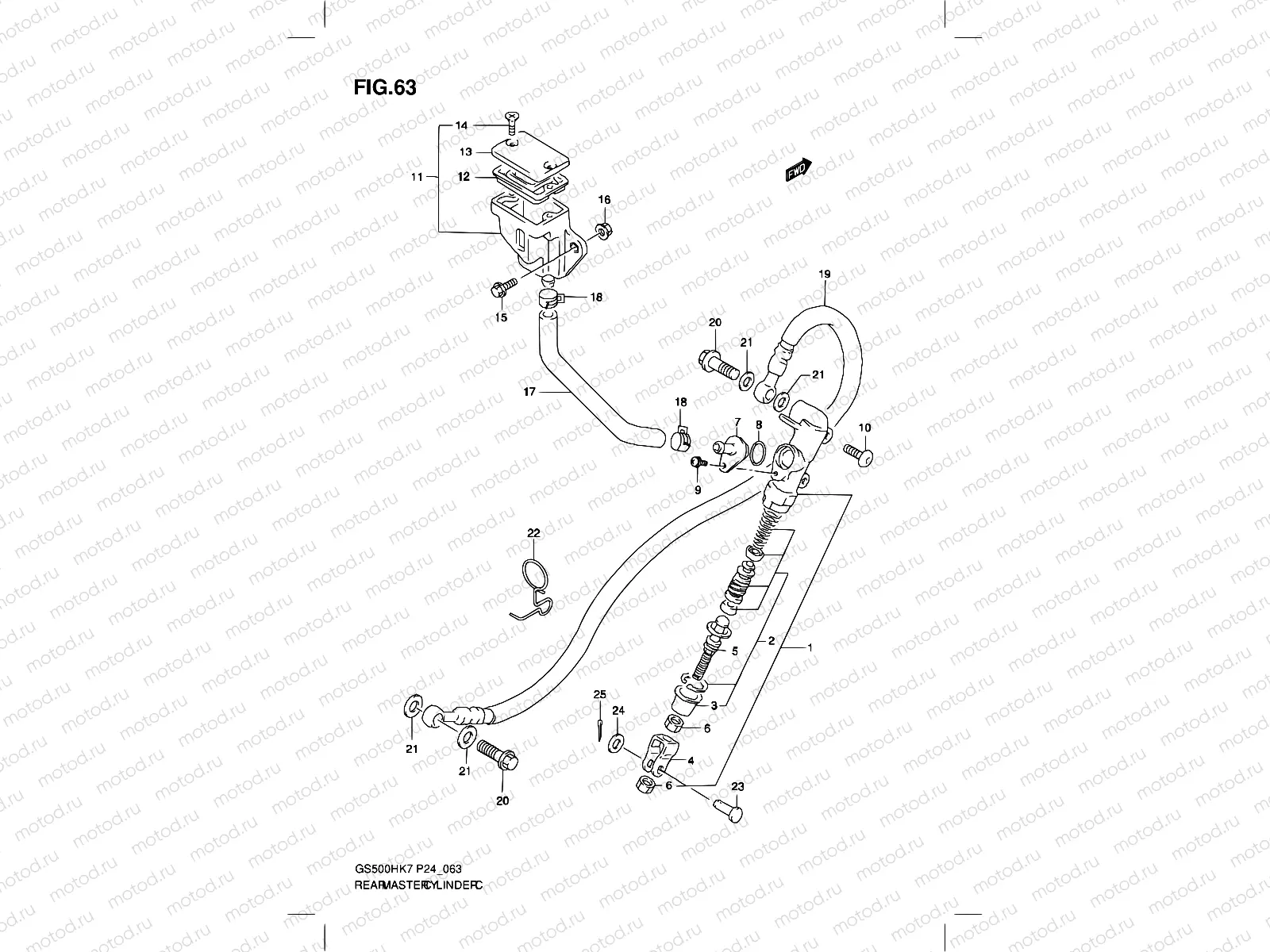 63 - REAR MASTER CYLINDER