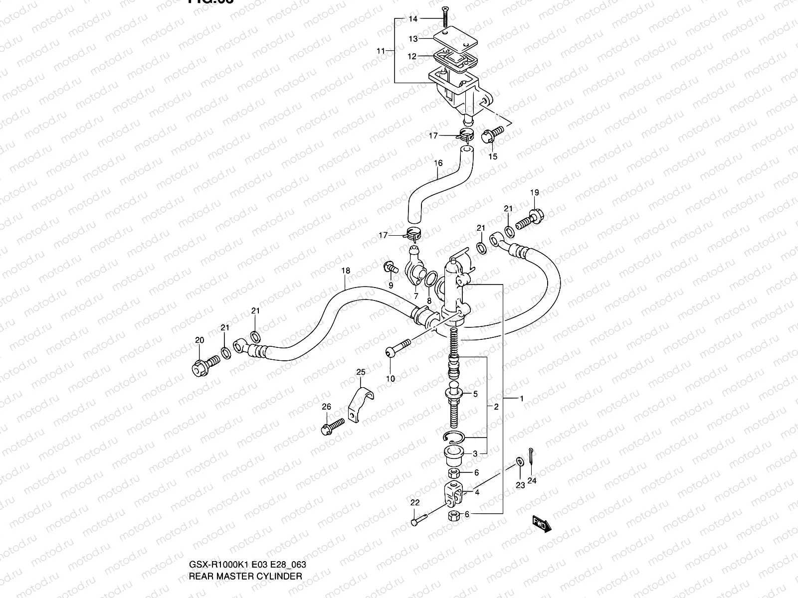63 - REAR MASTER CYLINDER