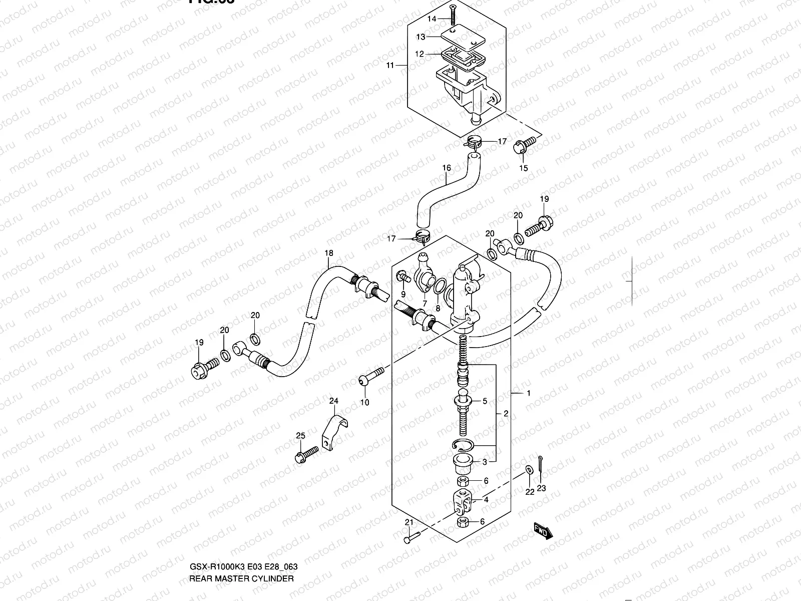 63 - REAR MASTER CYLINDER