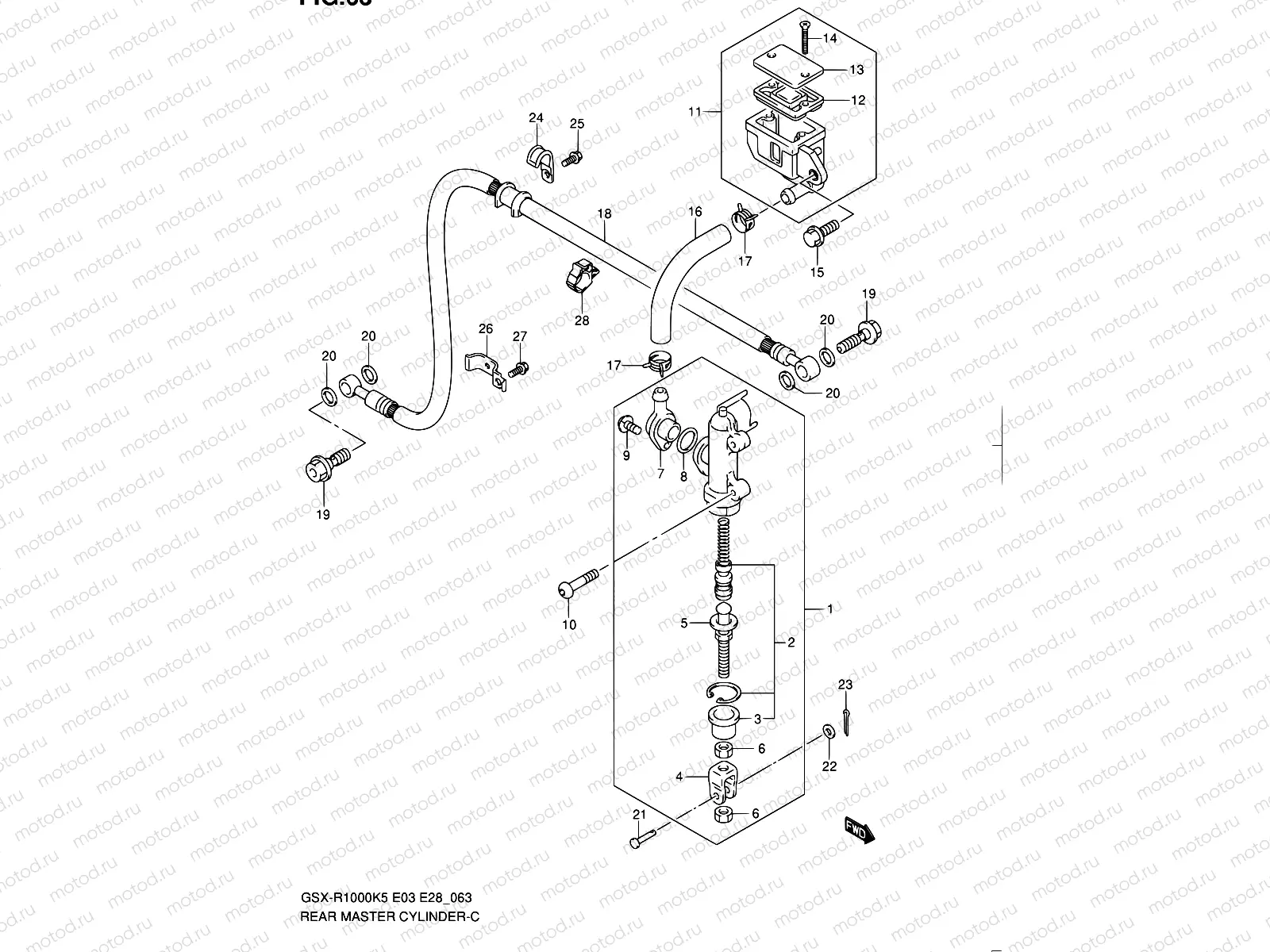 63 - REAR MASTER CYLINDER