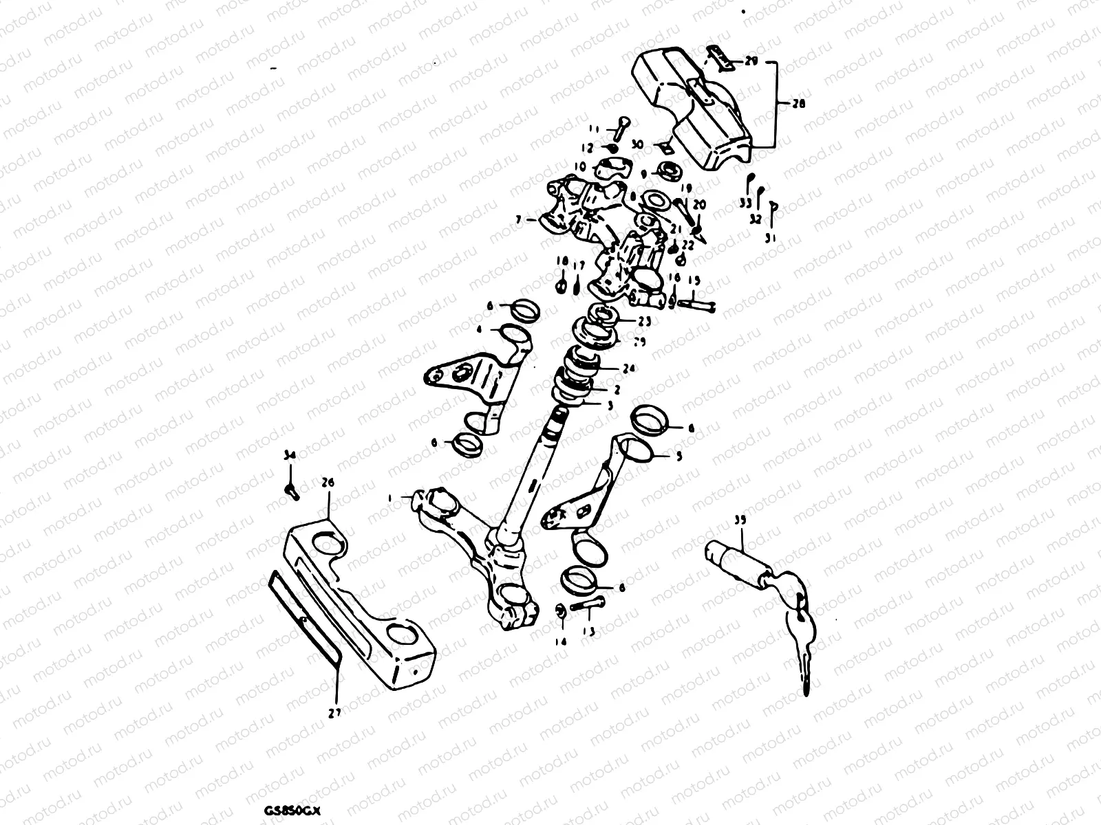 63 - STEERING STEM (E22, E25, E26)