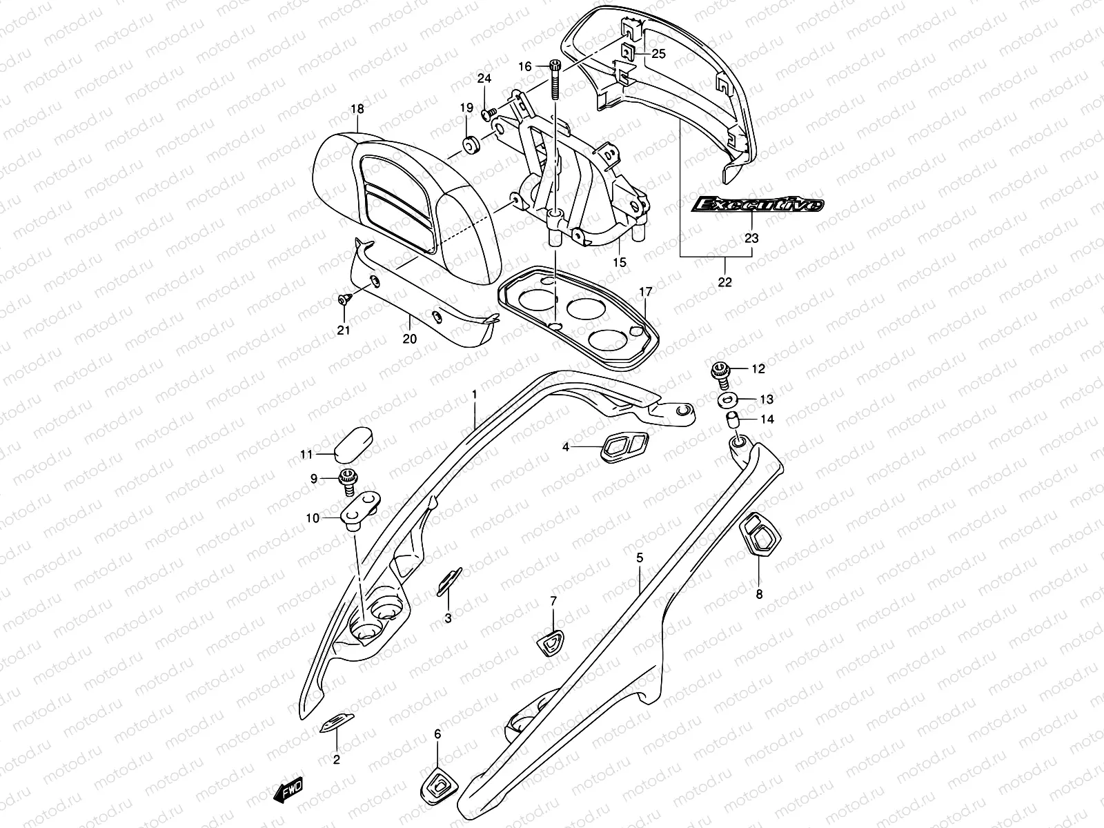 63A - PILLION RIDER HANDLE (AN650AK4)