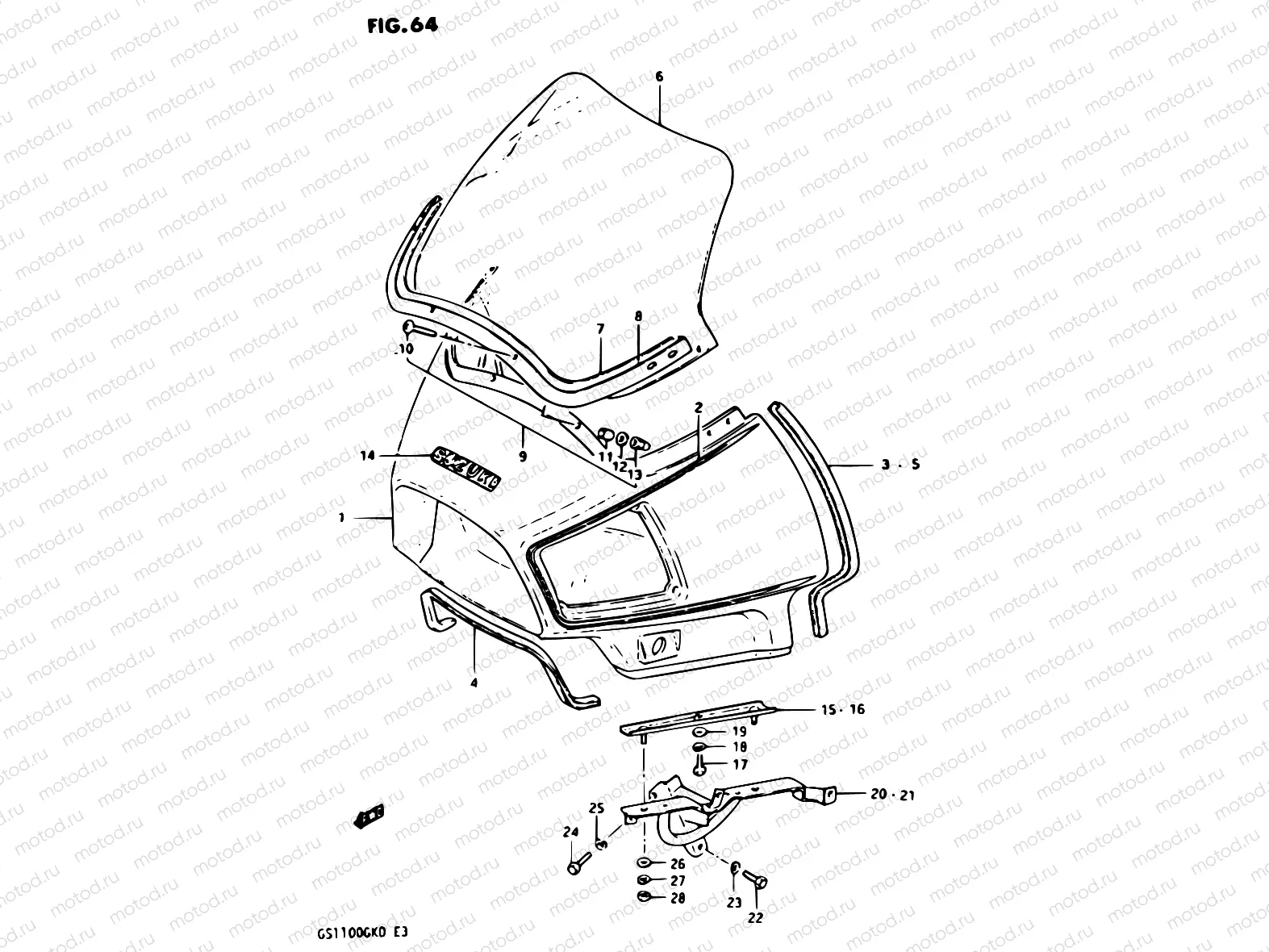 64 - COWLING (NO.1) (GS1100GKZ)