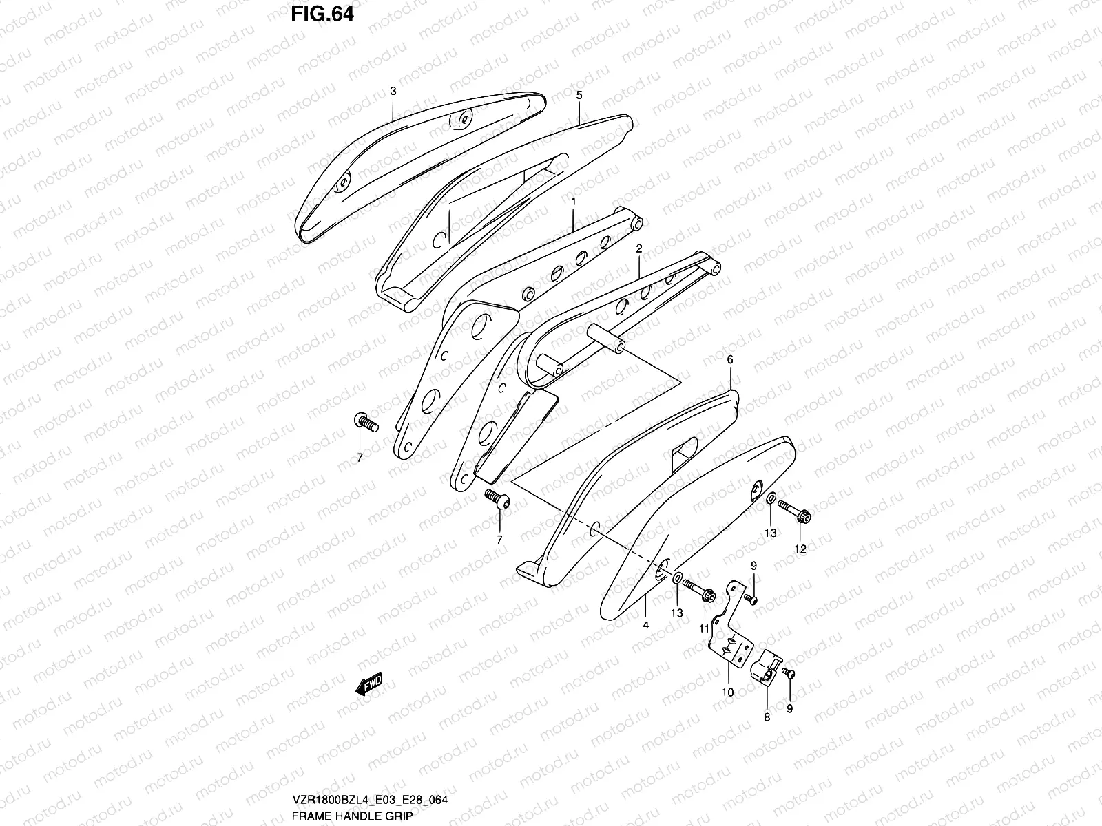 64 - FRAME HANDLE GRIP (VZR1800BZL4 E28)