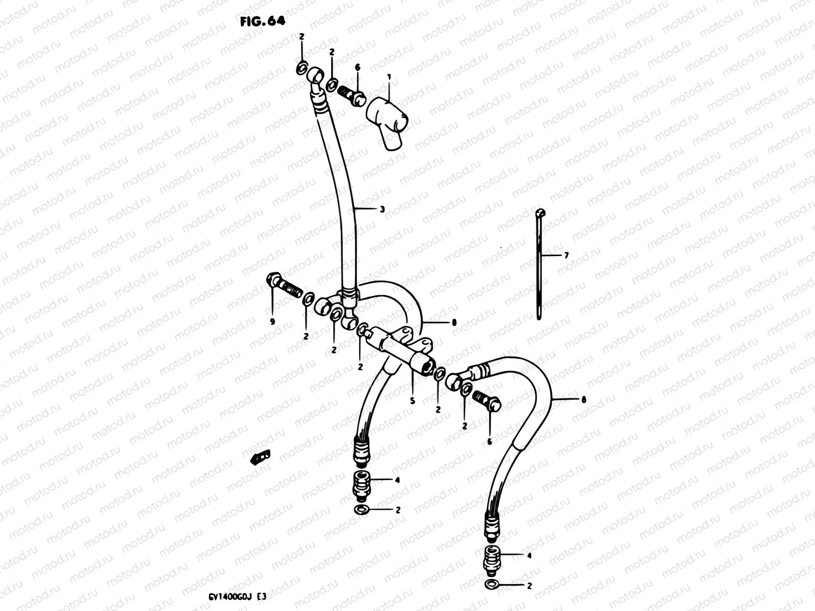 64 - FRONT BRAKE HOSE