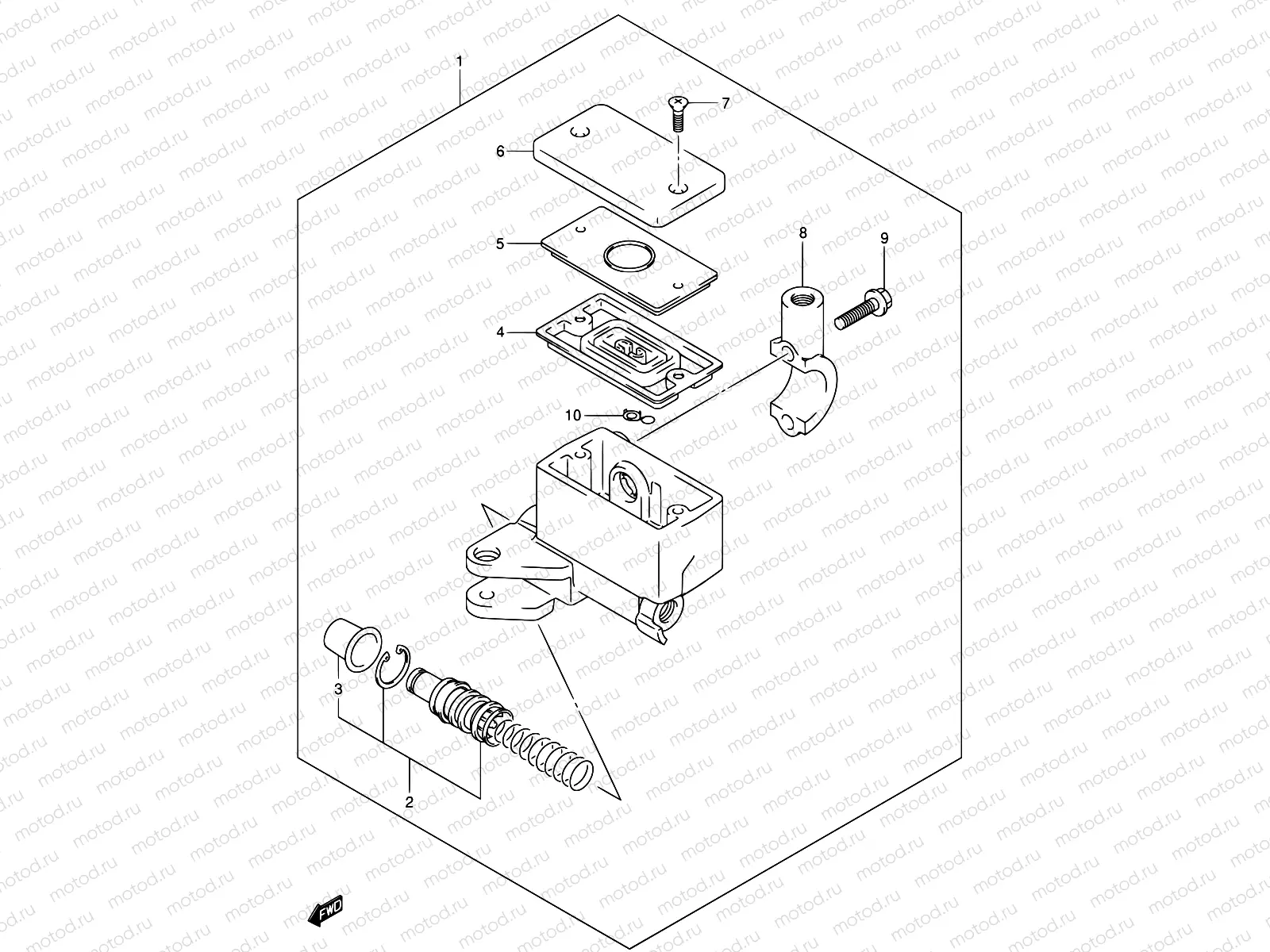 64 - FRONT MASTER CYLINDER (SV650K3/UK3/K4/UK4/K5/UK5/K6/UK6/K7/UK7)
