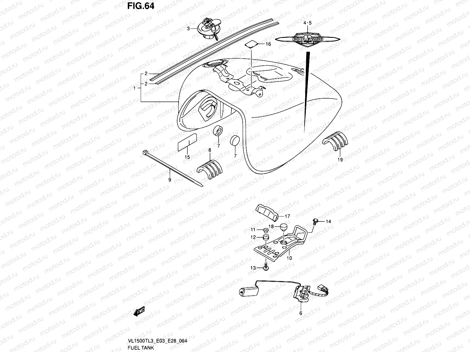 64 - FUEL TANK (VL1500TL3 E33)