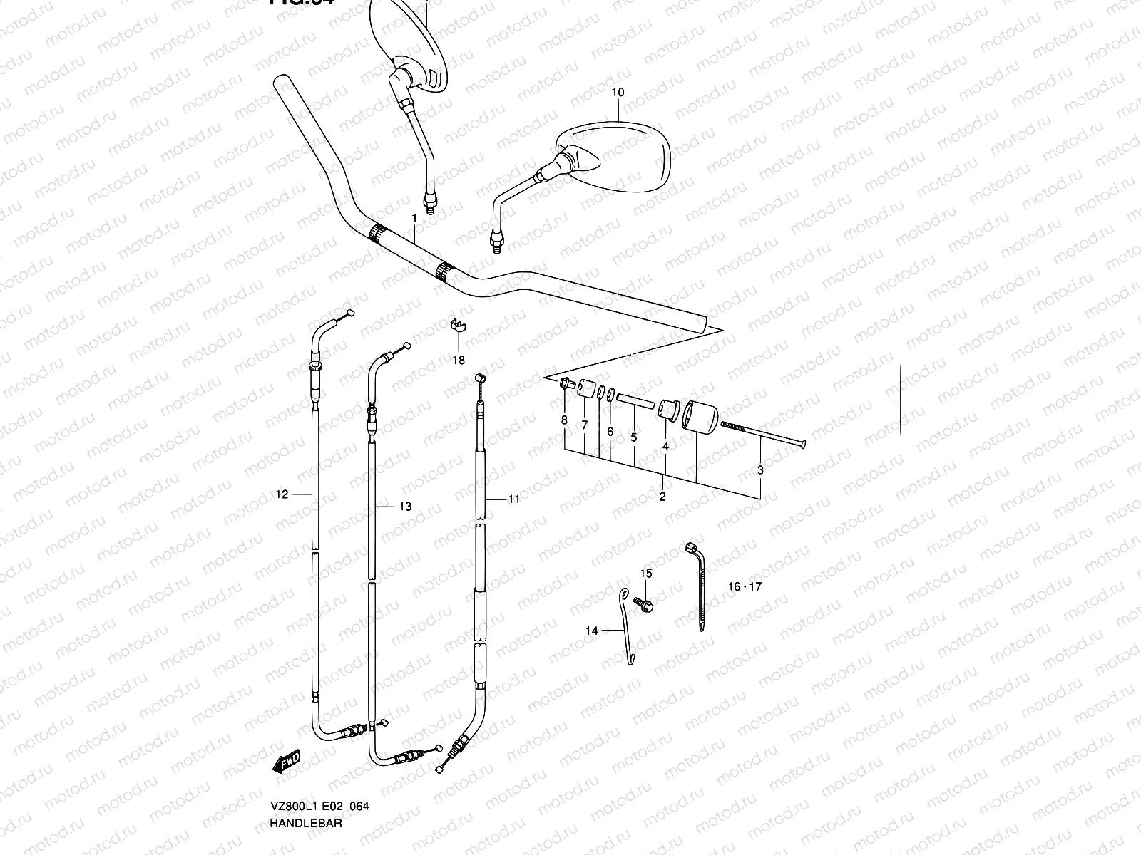 64 - HANDLEBAR (VZ800L1 E24)