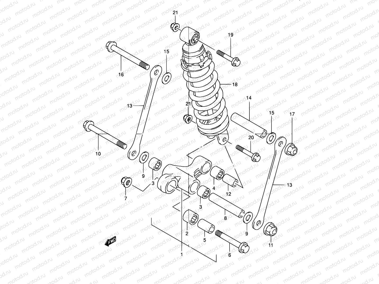 64 - REAR CUSHION LEVER