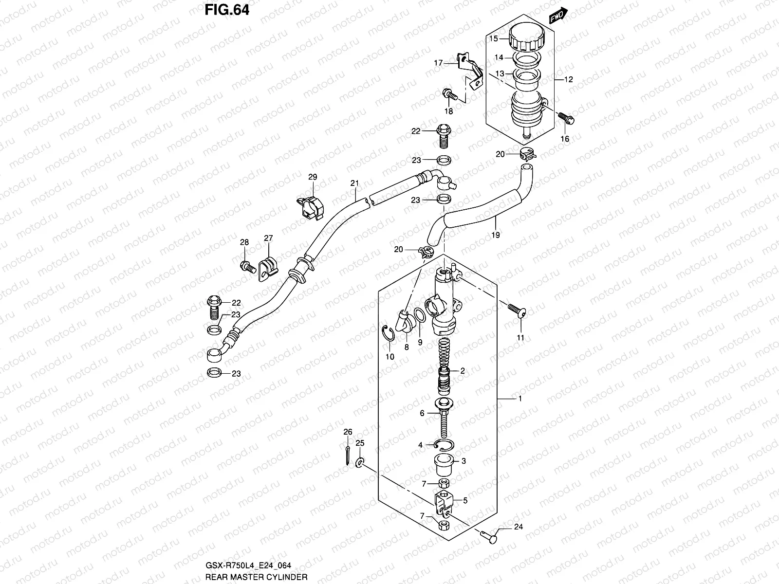 64 - REAR MASTER CYLINDER