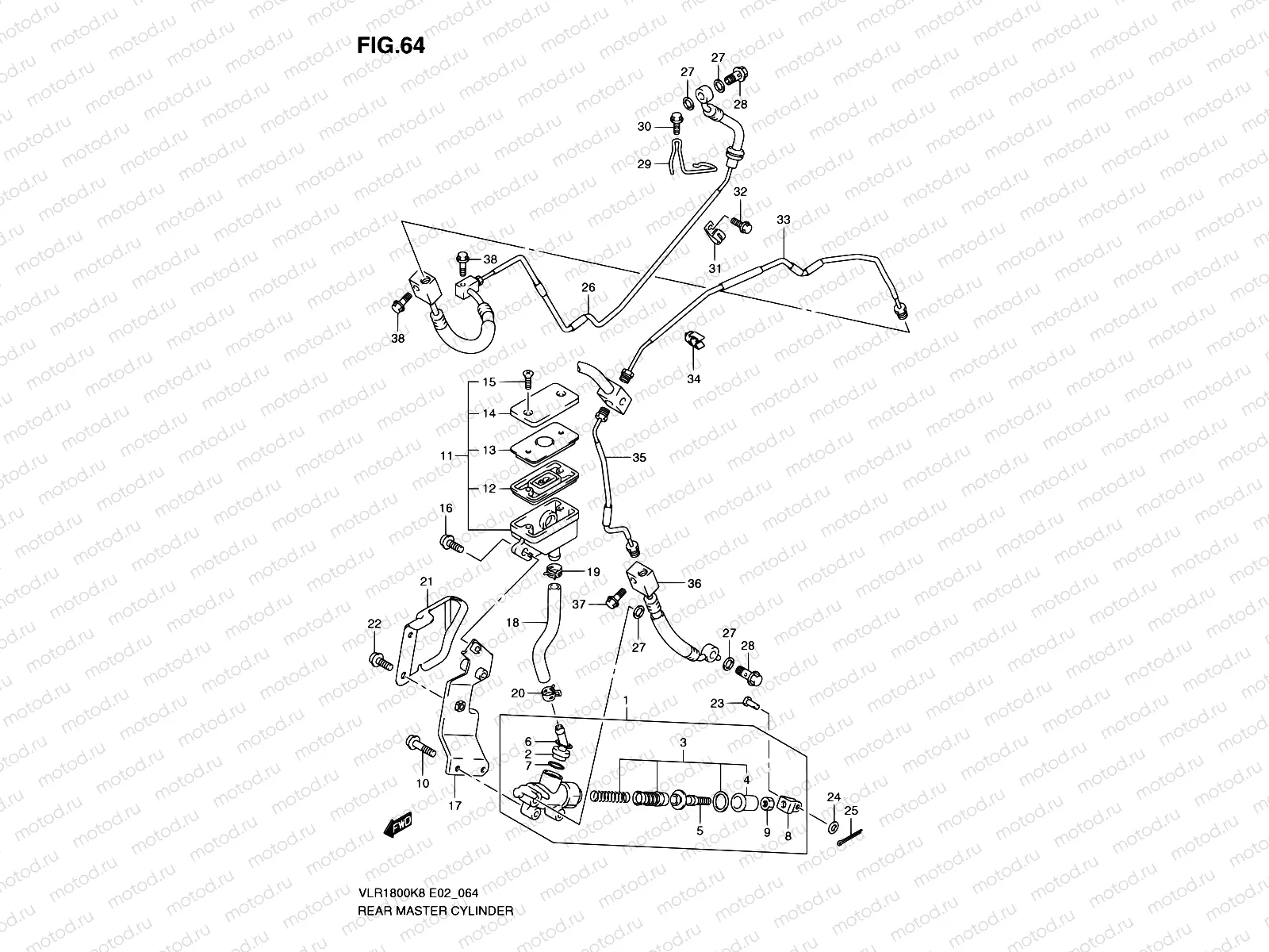 64 - REAR MASTER CYLINDER