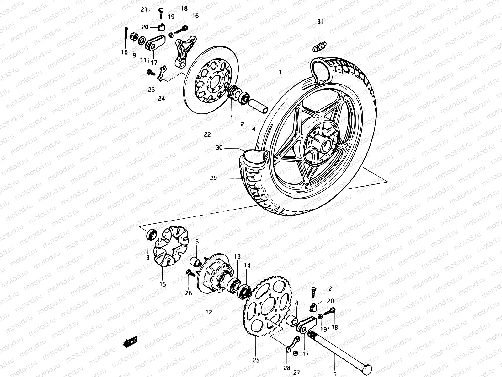 64 - REAR WHEEL (E02)