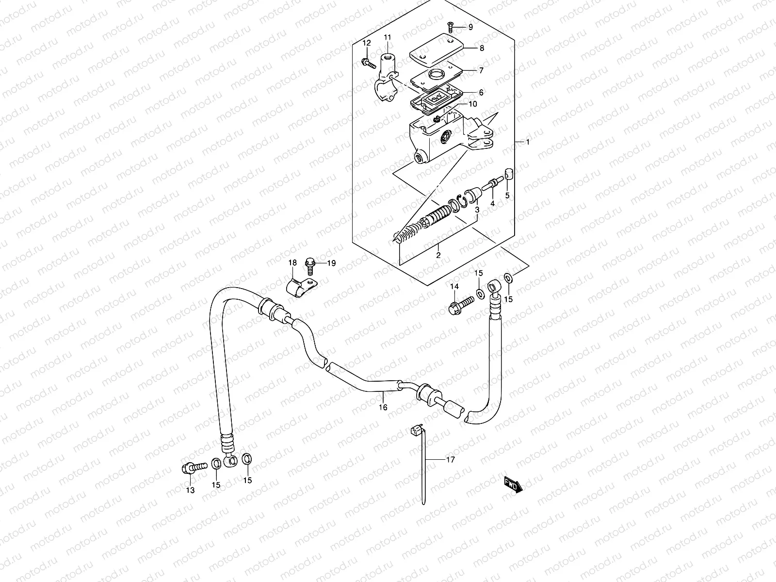 65 - CLUTCH MASTER CYLINDER (GSF1200K1/K2/K3/K4/ZK4/K5/ZK5)