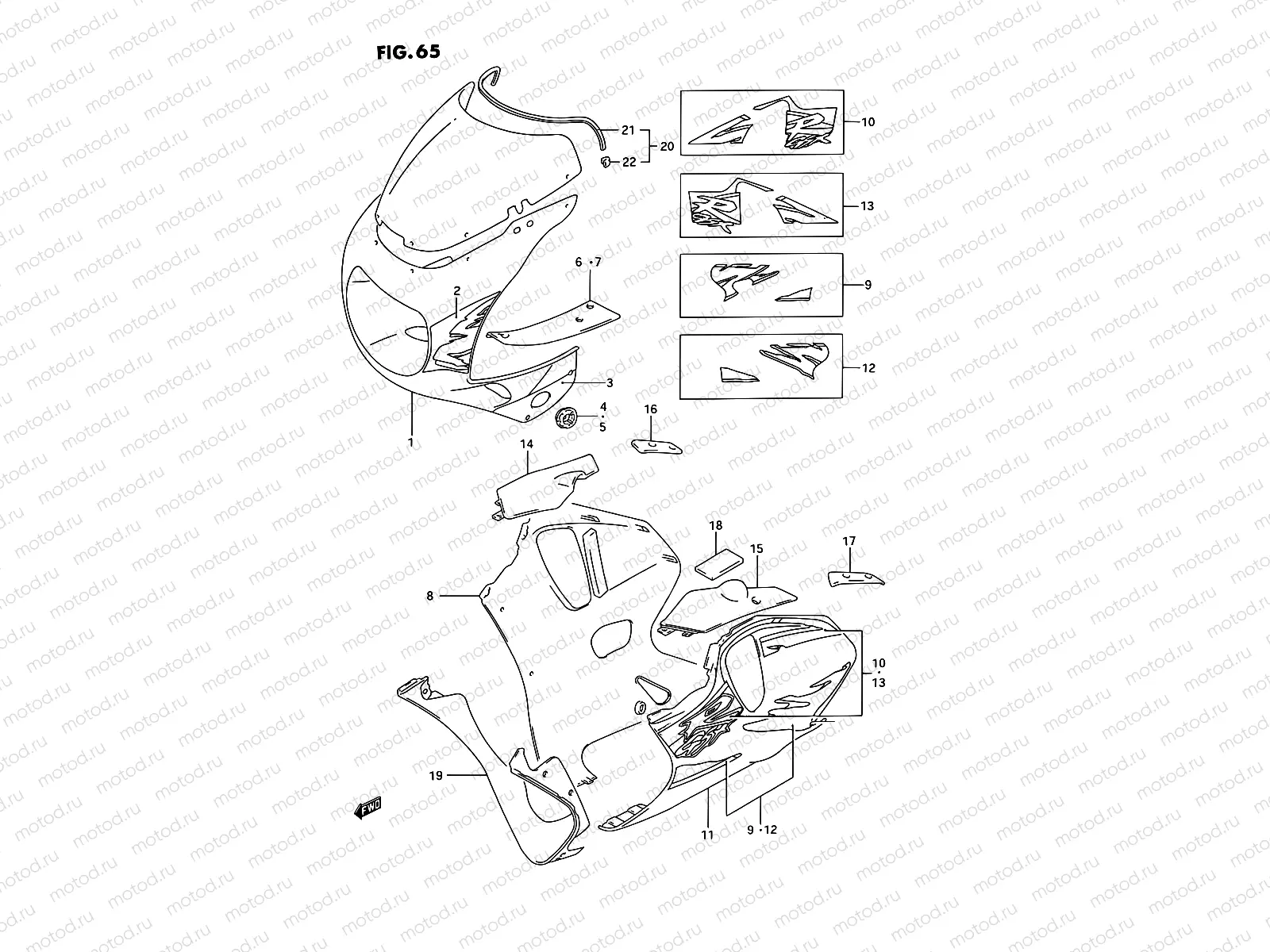 65 - COWLING BODY (MODEL S D4A)
