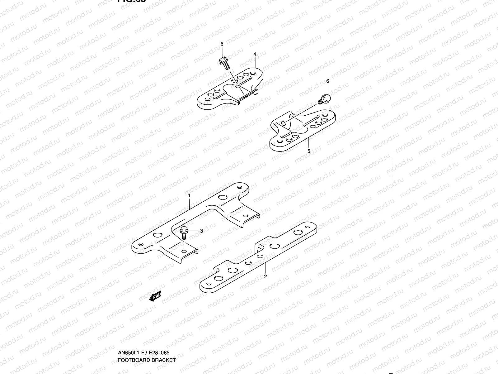 65 - FOOTBOARD BRACKET