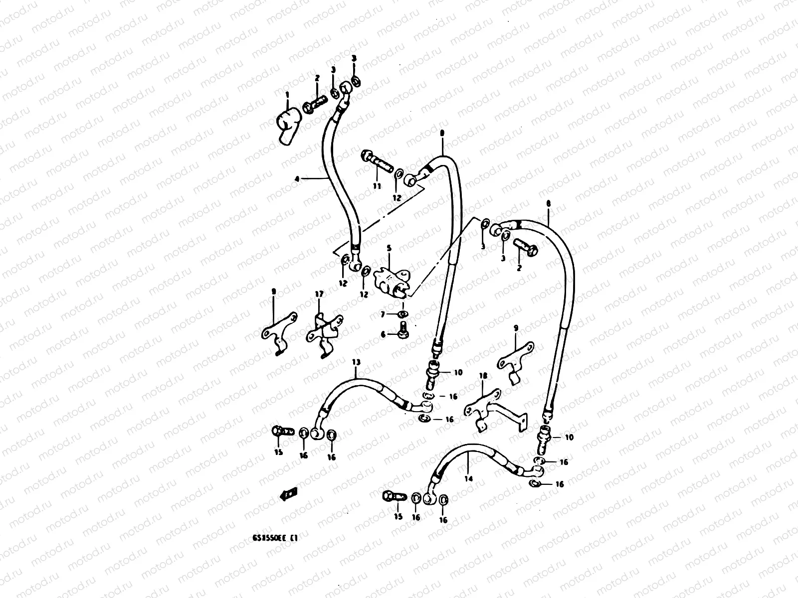 65 - FRONT BRAKE HOSE