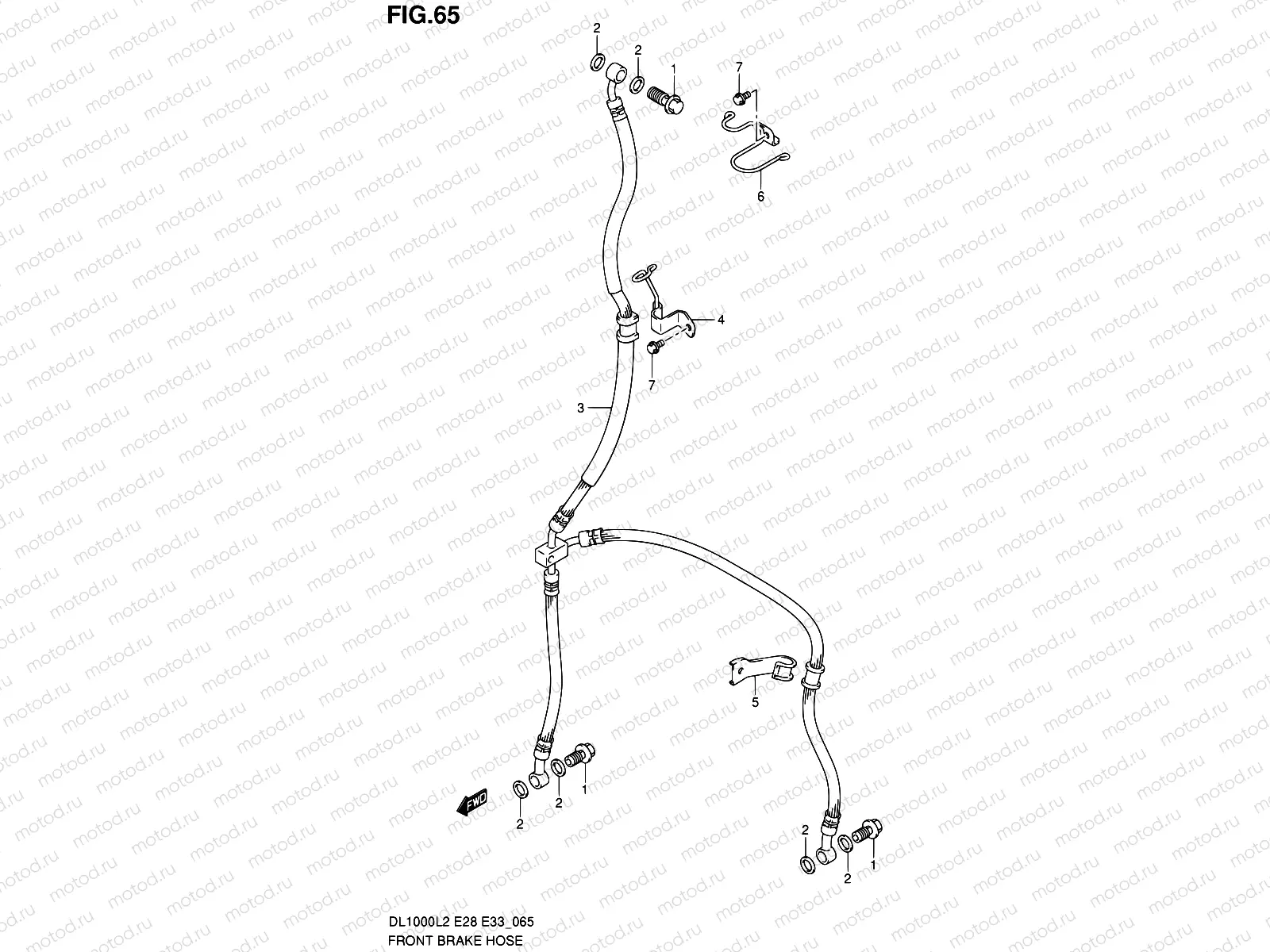 65 - FRONT BRAKE HOSE