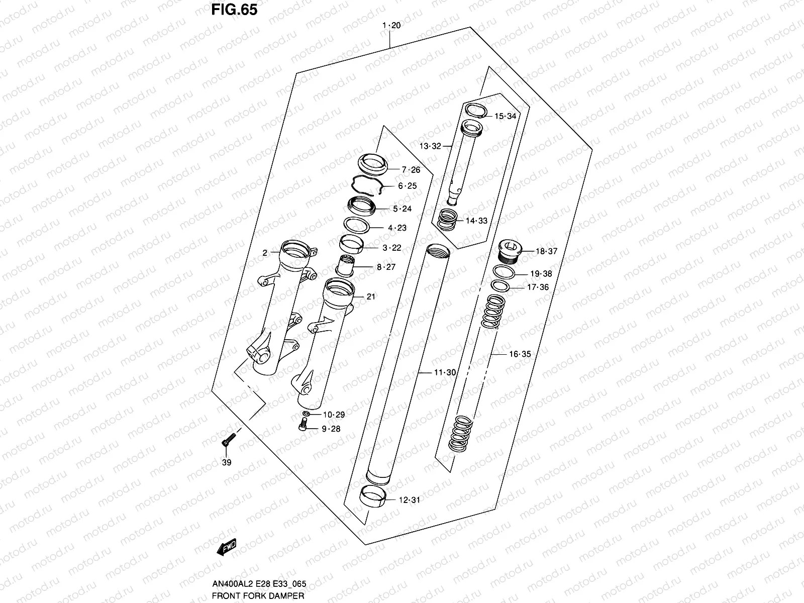 65 - FRONT FORK DAMPER
