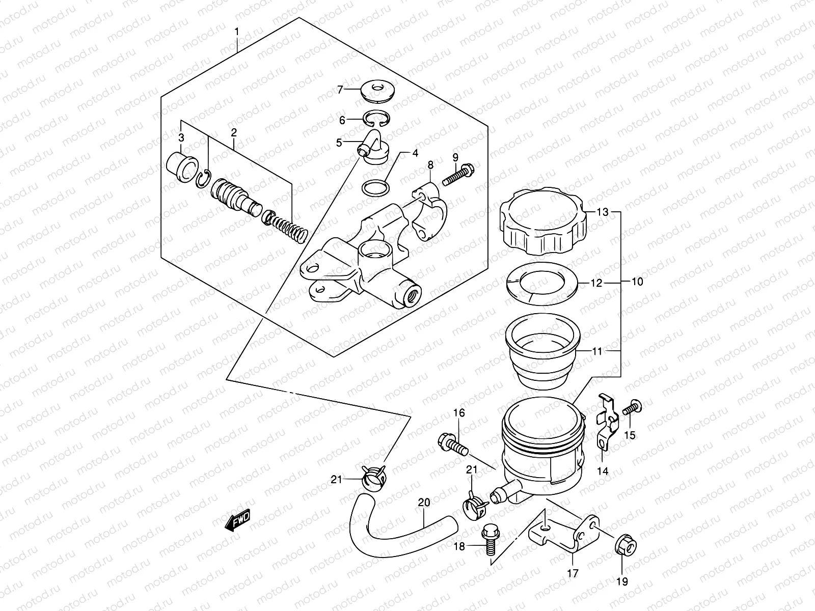65 - FRONT MASTER CYLINDER (SEE NOTE)