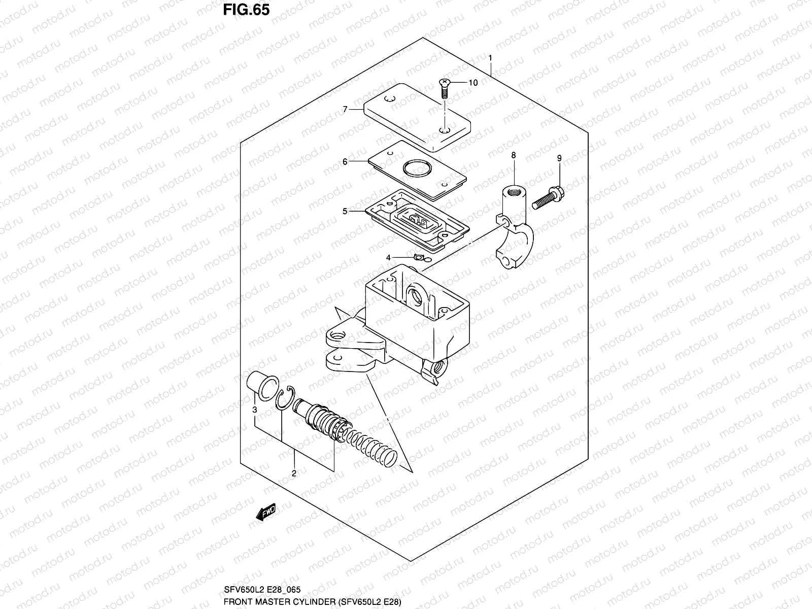 65 - FRONT MASTER CYLINDER (SFV650L2 E28)