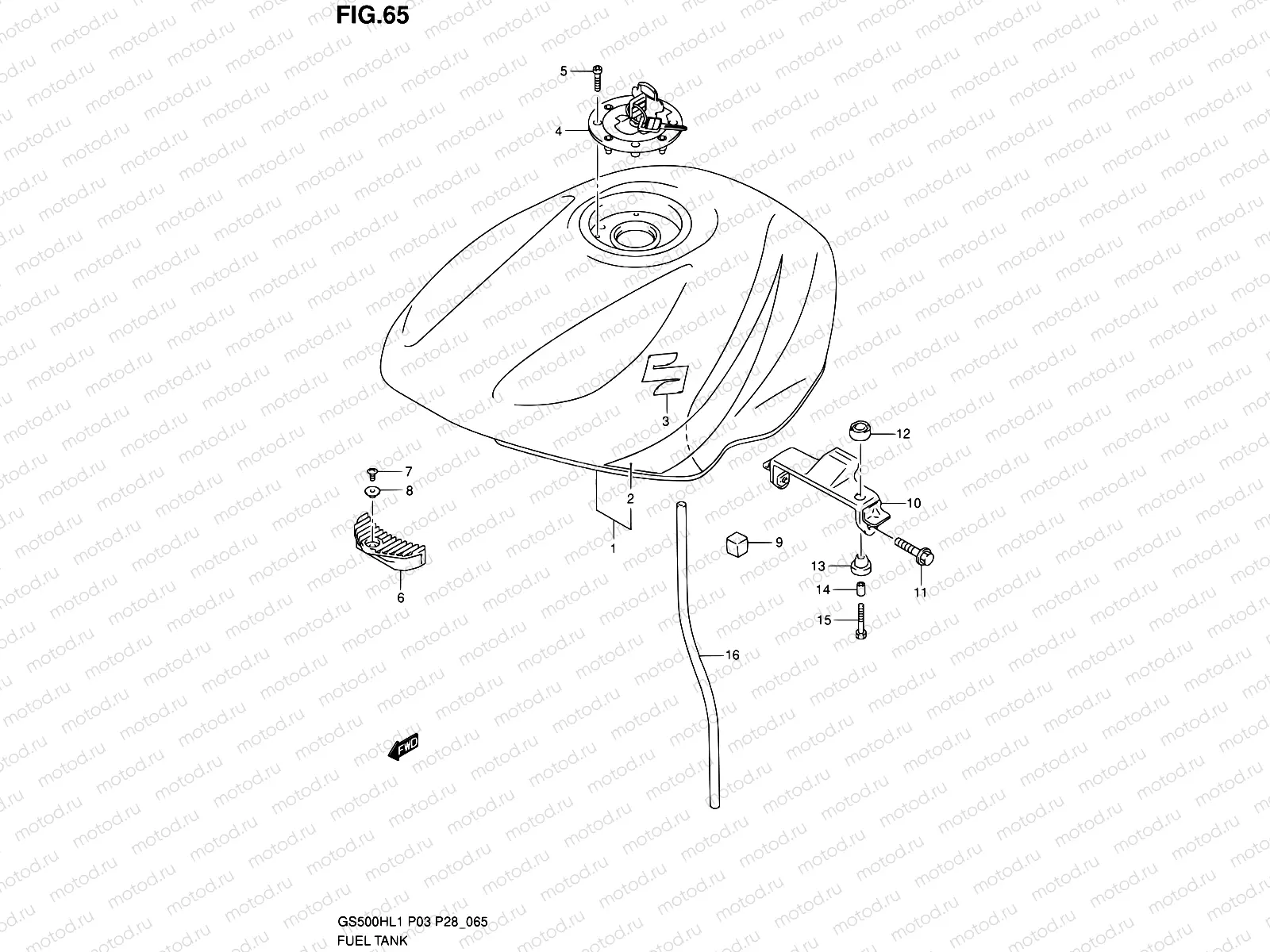 65 - FUEL TANK (GS500FH P03)