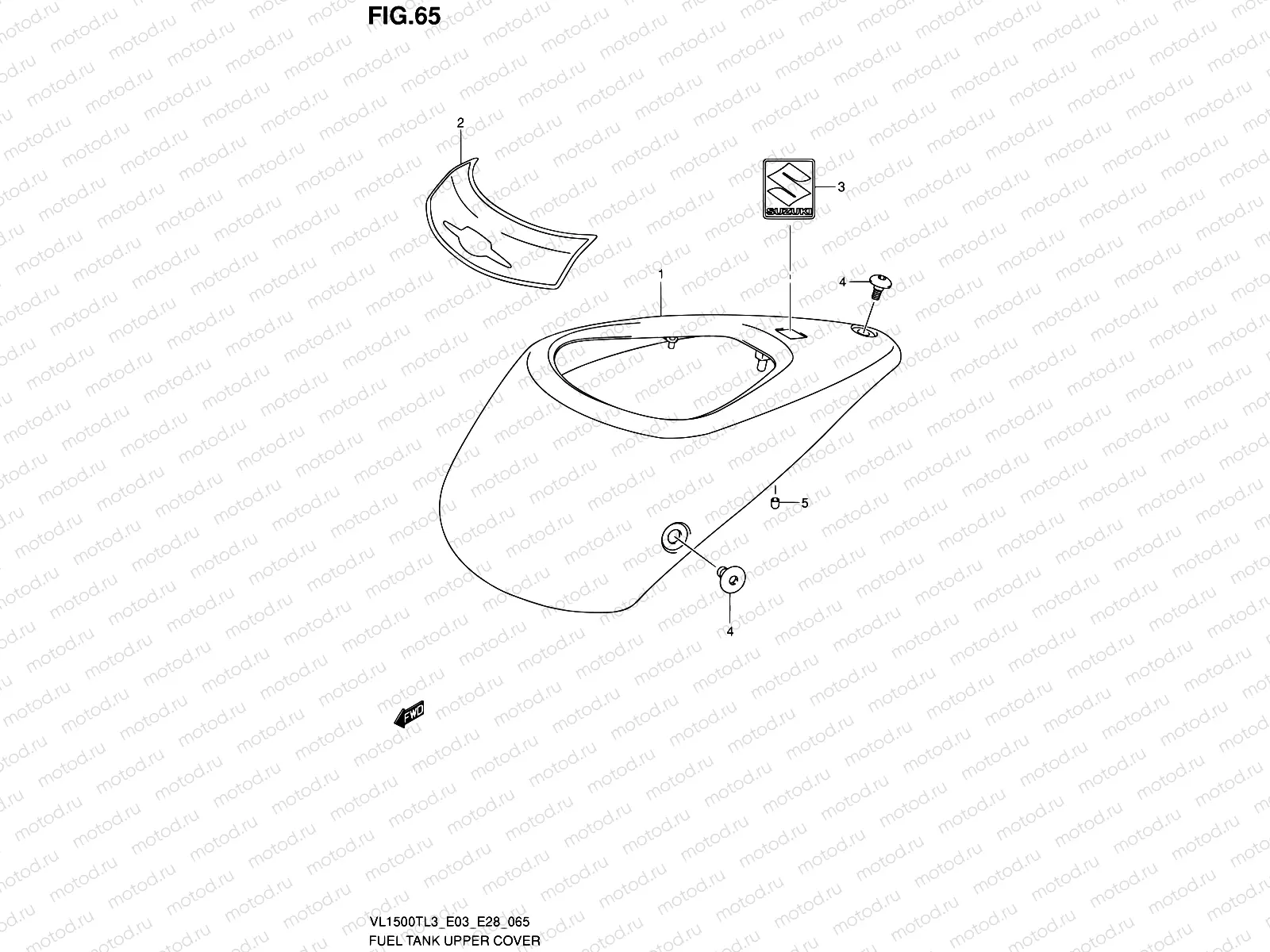 65 - FUEL TANK UPPER COVER