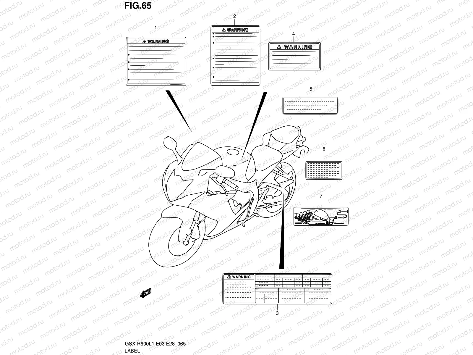 65 - LABEL (GSX-R600L1 E33)