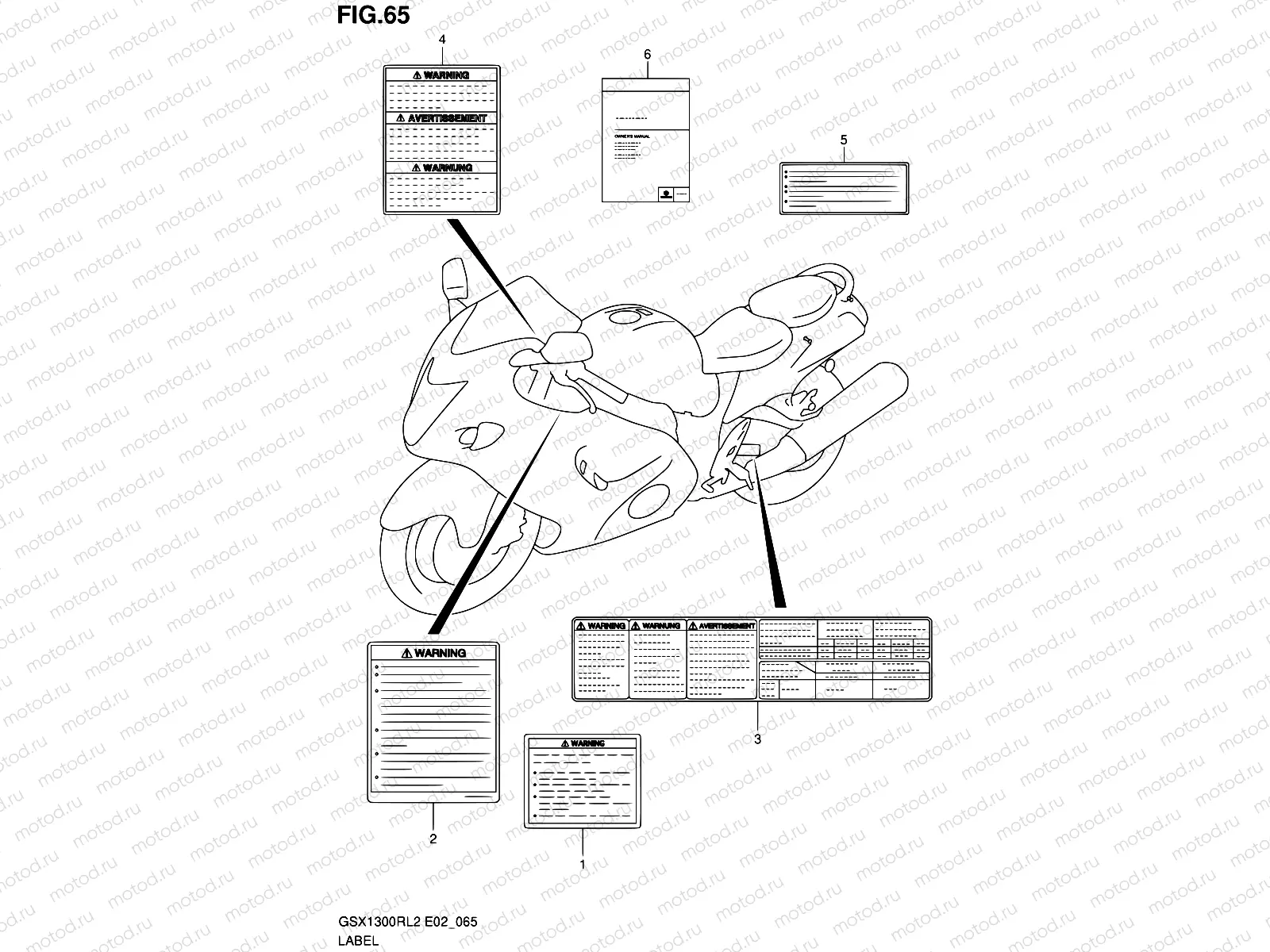 65 - LABEL (GSX1300RUFL2 E19)