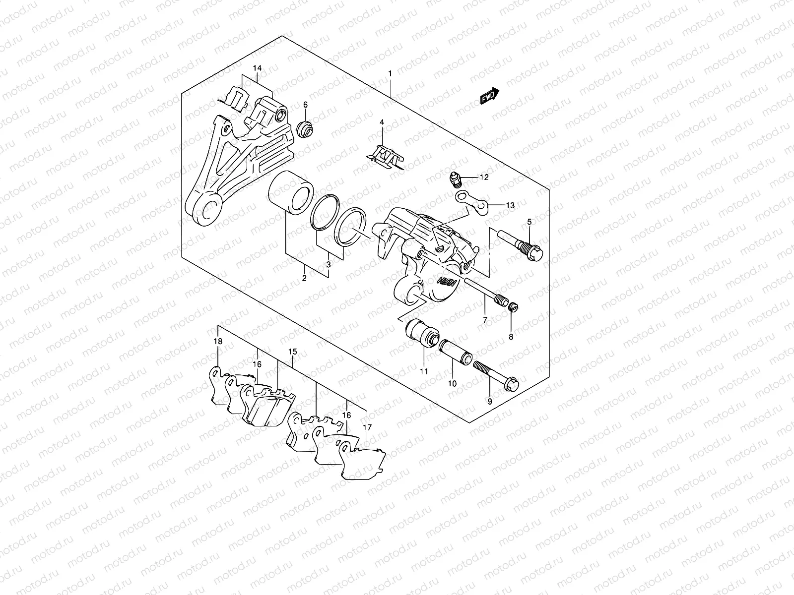 65 - REAR CALIPER