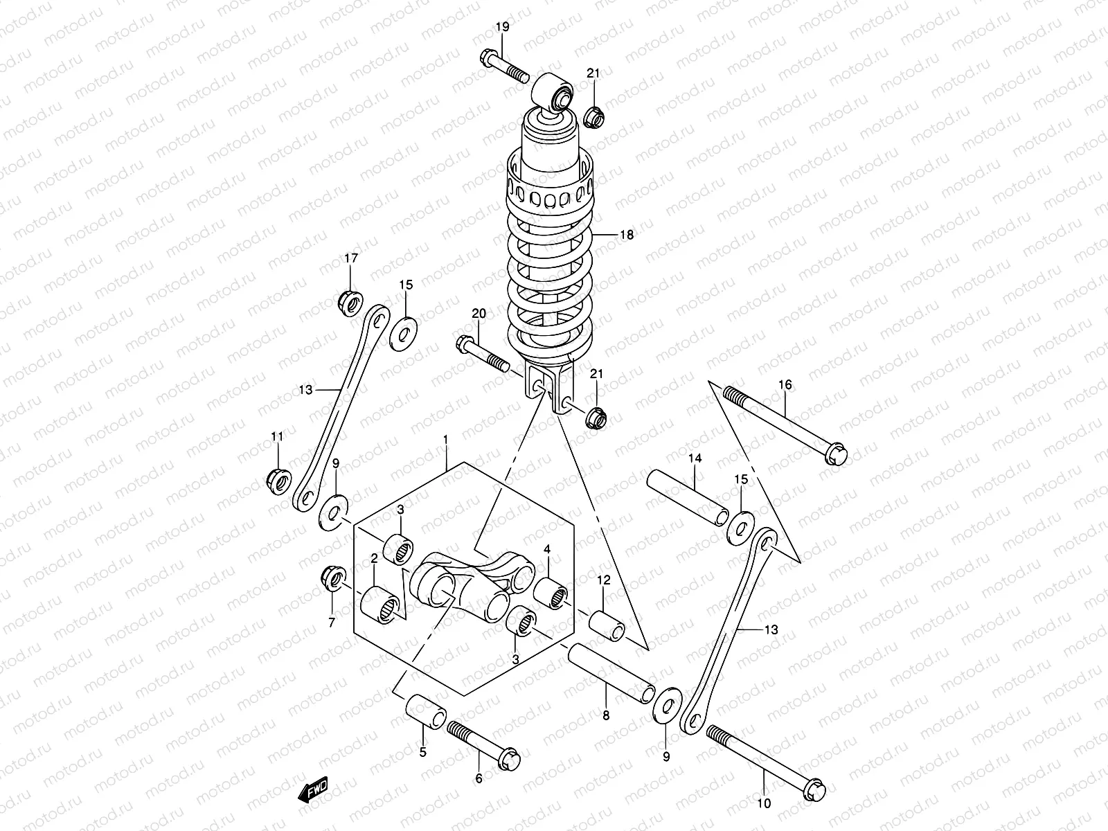65 - REAR CUSHION LEVER