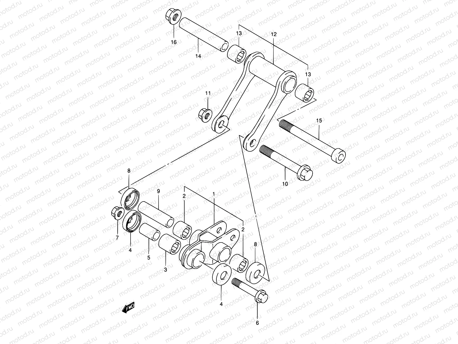 65 - REAR CUSHION LEVER (MODEL L/N/R)