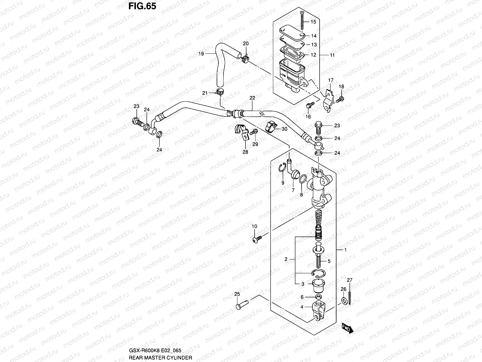65 - REAR MASTER CYLINDER